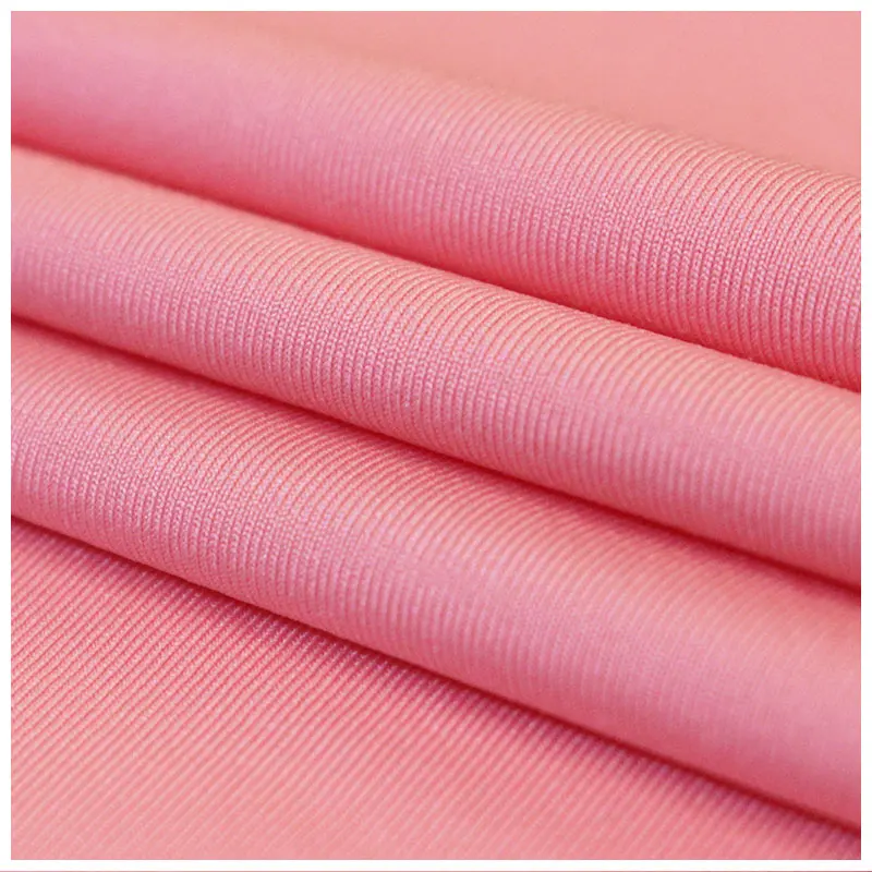 Guaranteed Soft Ripstop Pink Knit Tricot 85 Nylon 15 Spandex Fabric For Shorts