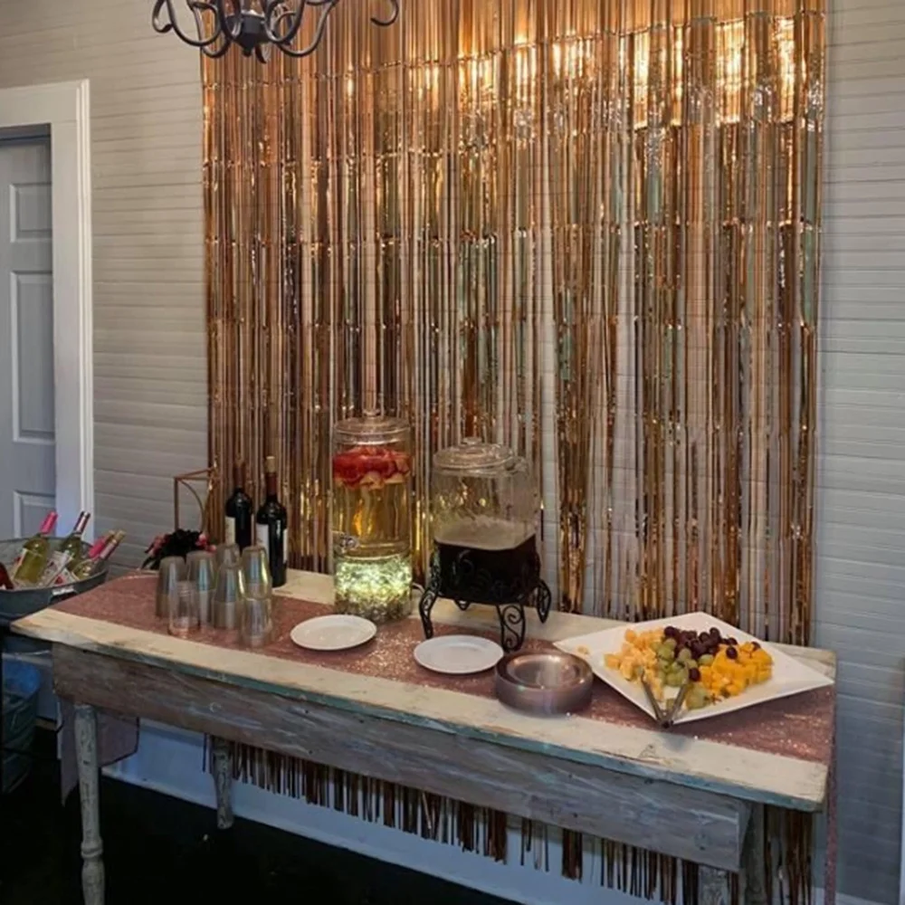 Фоновая занавеска с бахромой 1x3 м/3,2x9,8 футов фоны блестящие мерцающие украшения для свадьбы дня рождения выпускного вечера