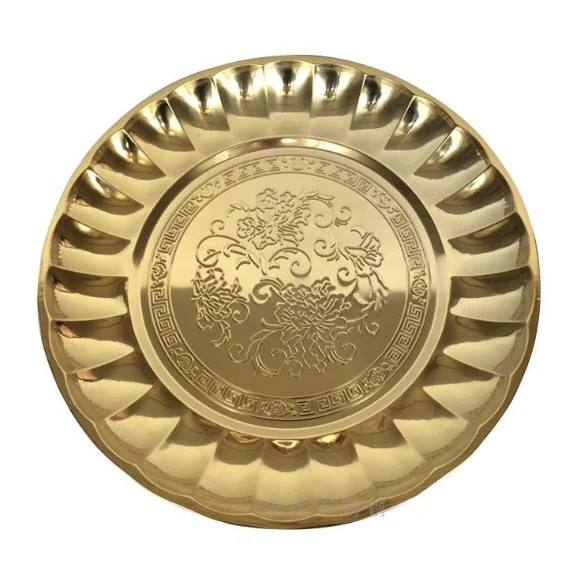Factory Price Metal Tray Stainless Steel Round Dinner Plate Serving Dish Corten Steel Plate