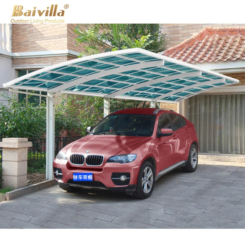 Custom High Quality Waterproof Aluminium Carports Type Car Carport With Material Design