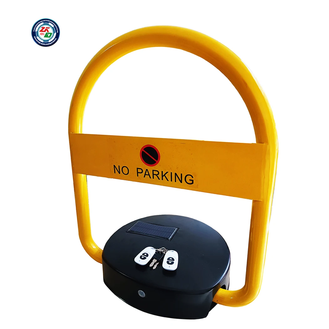 Heightened solar cell phone software app controlled automatic parking lock barrier personal use parking space lock