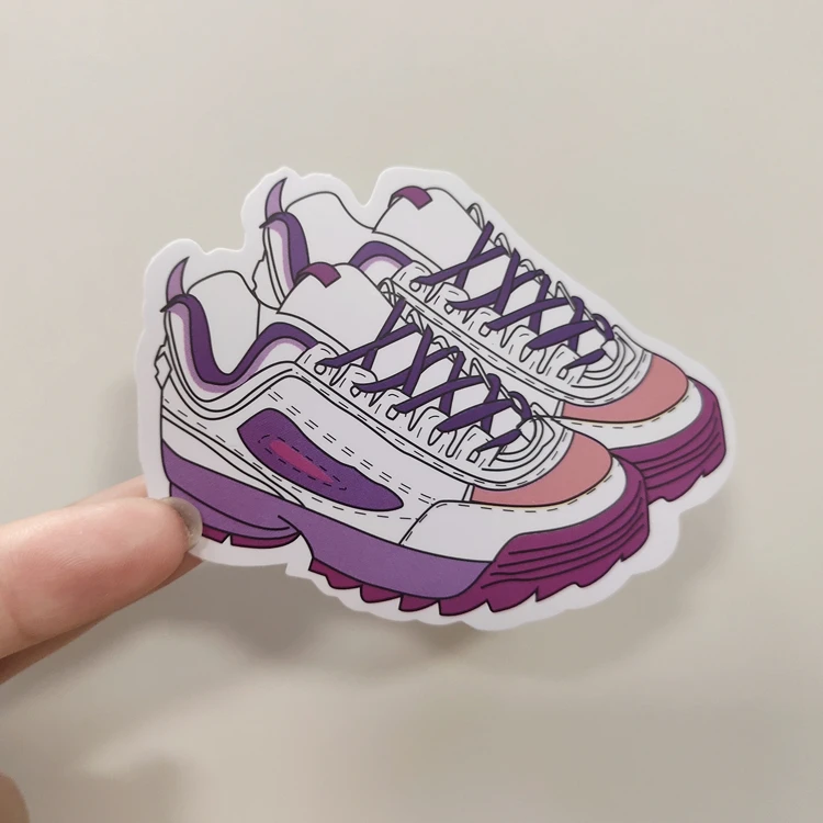 Custom Pvc Fancy Size Logo Number Nakefit Box Label Shoe Stickers Vinyl Sticker Decorative Sticker Promotional Gifts CMYK 500pcs