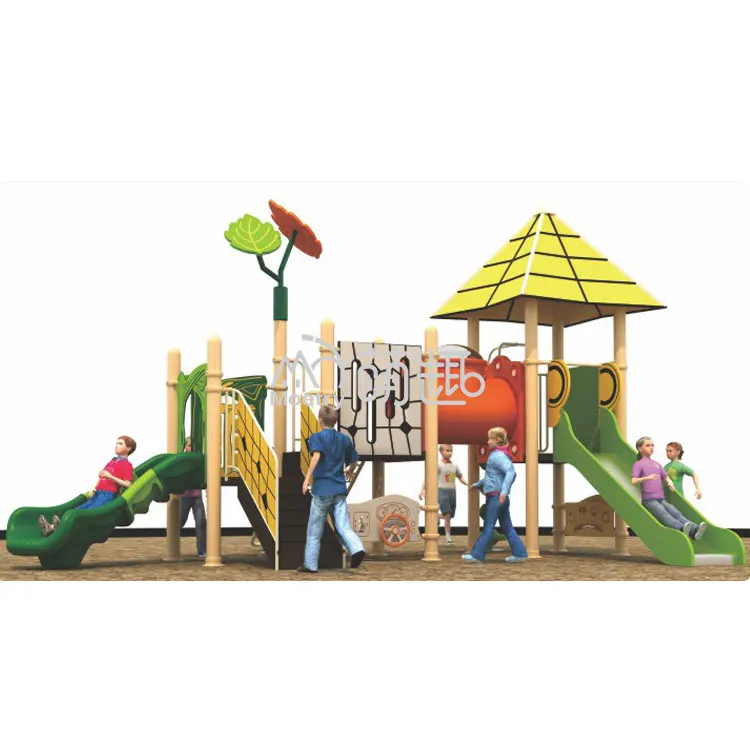 Moetry Wholesale Price Kids Outdoor Indoor Playground Equipment Playhouse with Plastic Slide