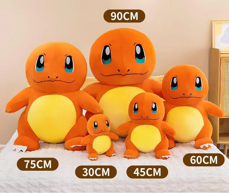 Famous Classic Cartoon Anime Pocket Monster Pokemoned Charmander Fire Dragon Plush Toys for Kids