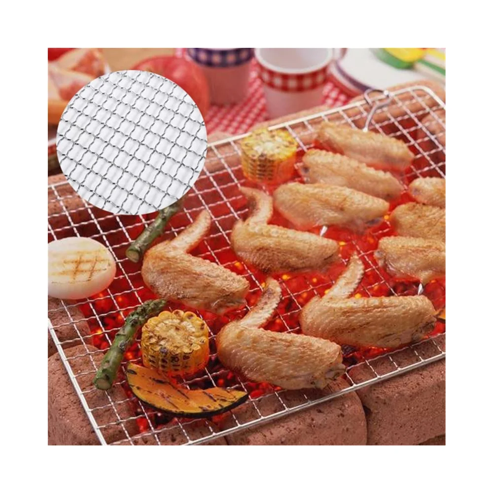 Aluminum Galvanized Stainless Steel BBQ Grill Metal Mesh Crimped Wire Mesh
