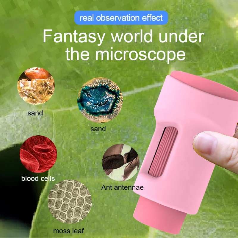 Pocket Microscope & Telescope for Kids 2 Lens in 1 BROSMART F1 Kids Camera Toy Binocular Portable Microscope Kit Kids 8-12 years