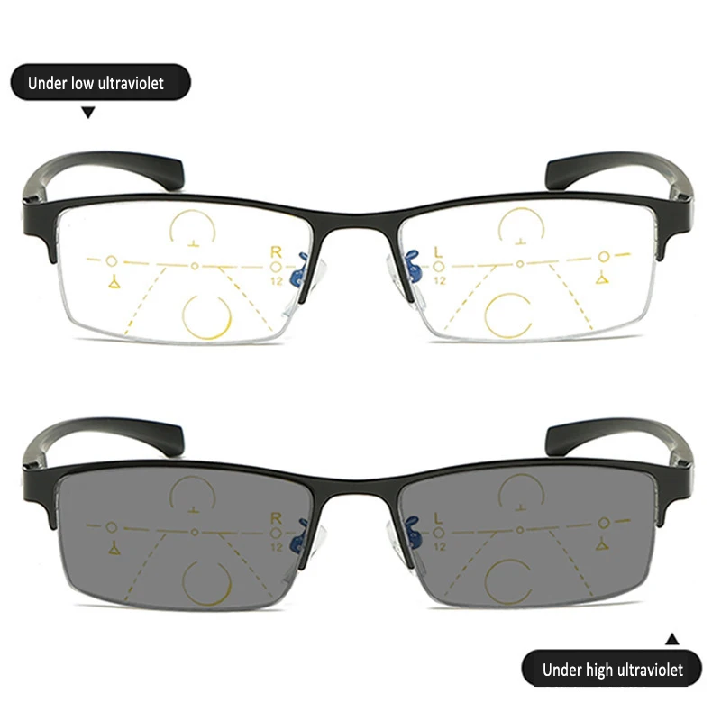 2024 New Arrival Designer TR90 Raw Material Photochromic Reading Men Glasses Frames for Eye Glasses