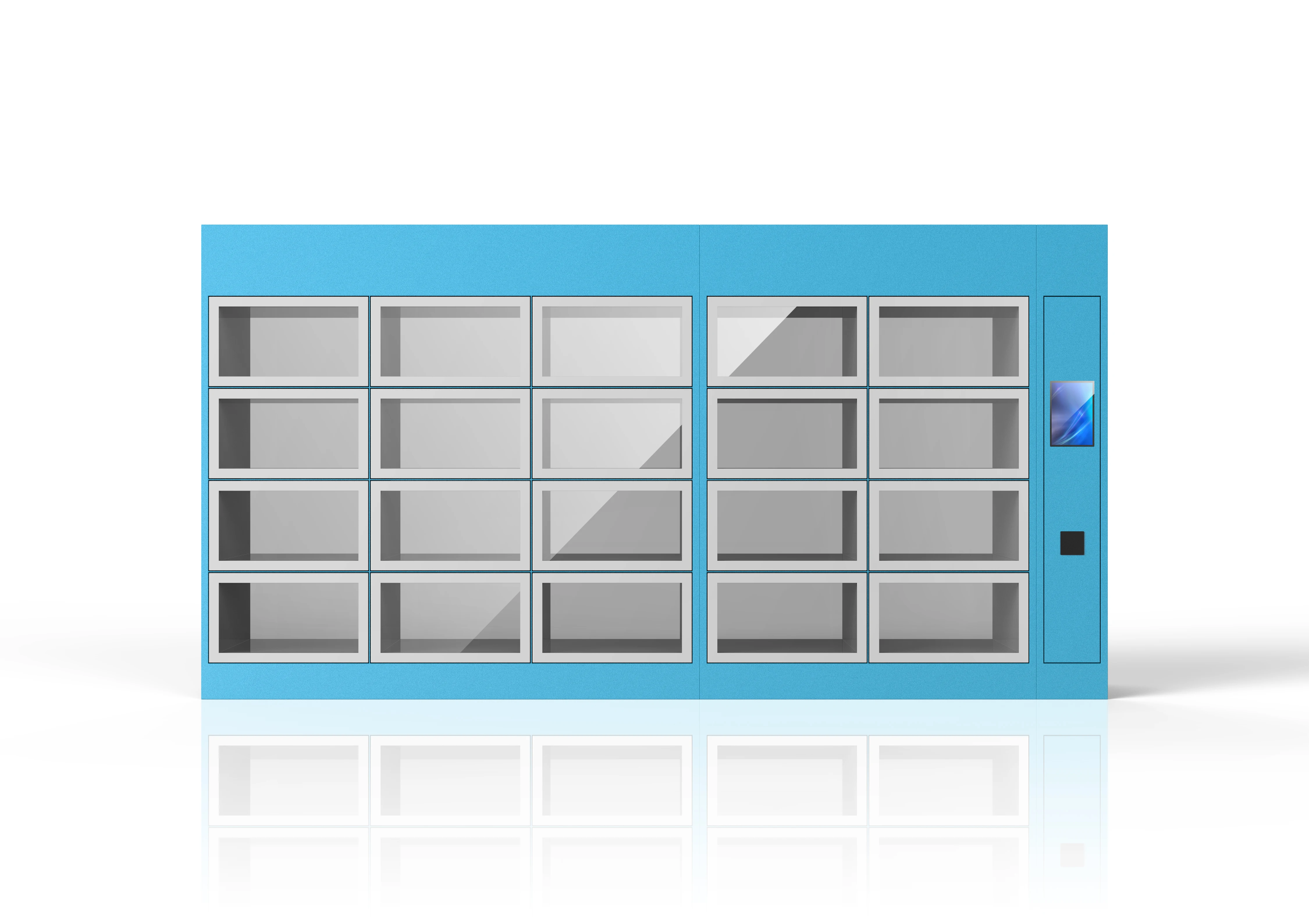 Transparent Double-doors Food Locker