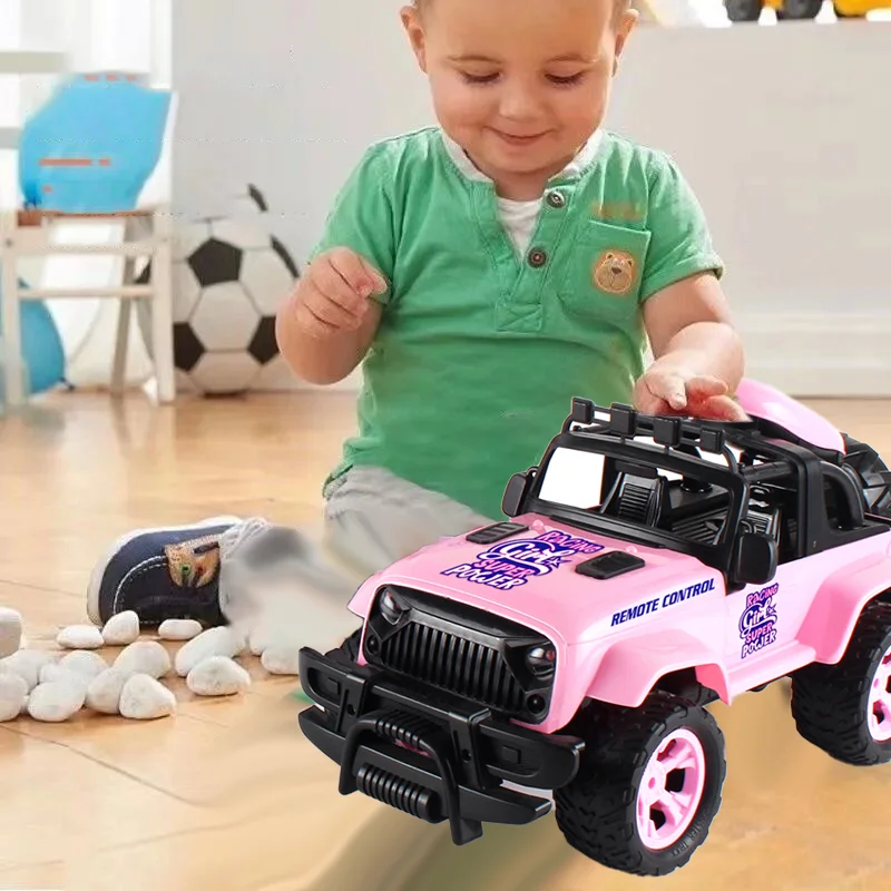 1:10 Pink RC Electric Toys Climbing Vehicle Off-Road Vehicle With Lights Cross Country Suv Rc Car For Girls Kids