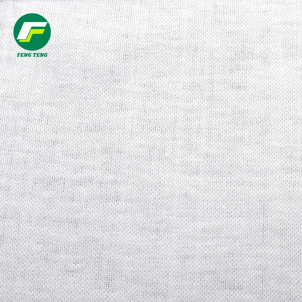 601 Factory Price 0.55 Thickness 45 Double-Sided Abs Fabric Leather Knitted Lining Fabric White Polyester Fiber