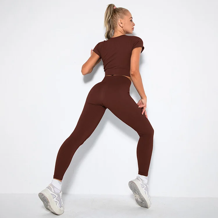  New stytle athletic wear yoga sets gym top suits fitness