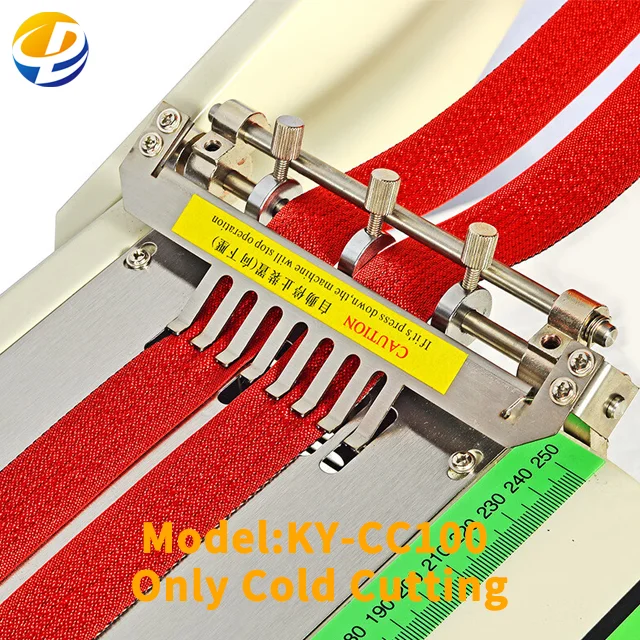 KY-CC100 Cold Automatic Cloth Tape Cut Machine Magic Sticker Knife Tube Zipper Shrink Cutter
