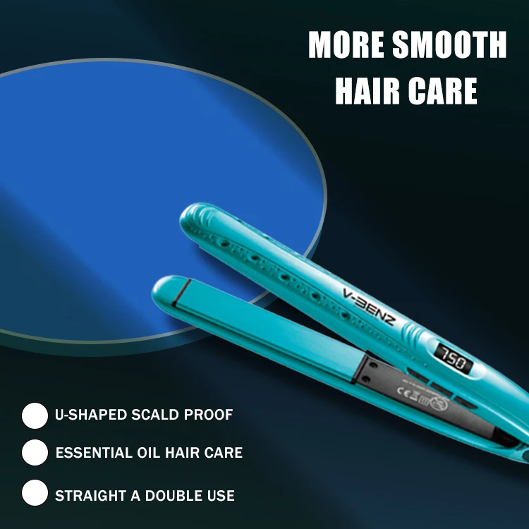 Lzzo V-8080A New Style Flat Iron Infrared Tourmaline Ceramic Wide Plate For All Types For Women Hair Straightener