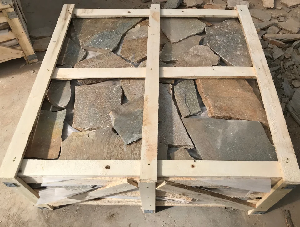 Cheap Flagstone Natural Slate Pizarra irregular Random Flagstone Paving Stone for floor