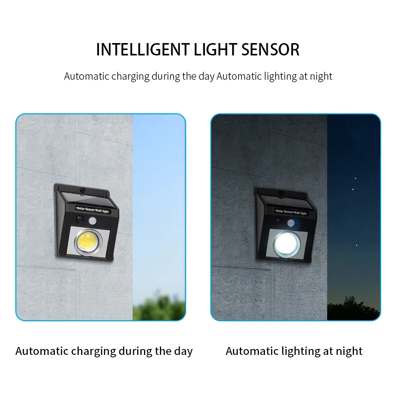 High quanlity outdoor 6500k waterproof motion sensor  soalr  garden wall lights Solar  lights