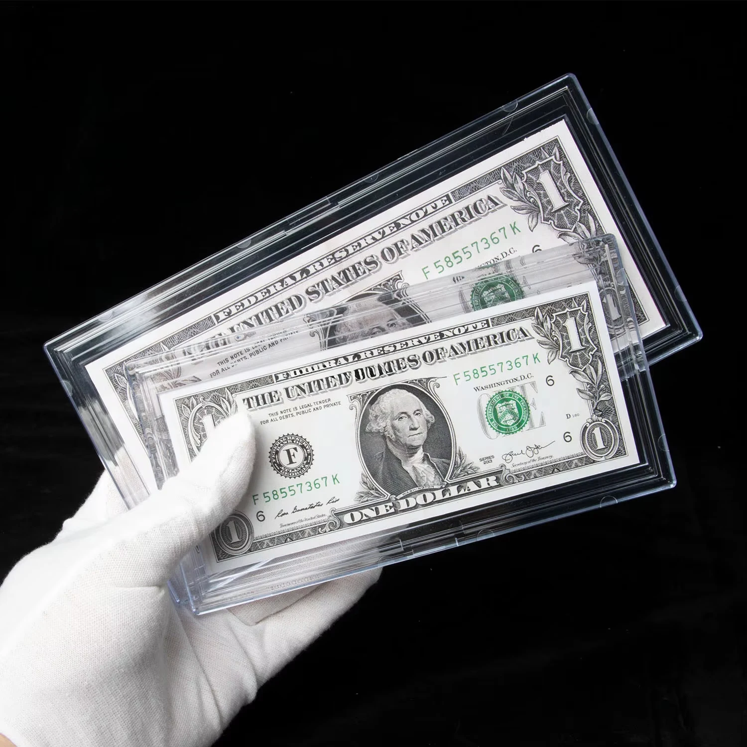 US Currency Paper Money Bill Protector Slab Holder for Large Older Bills Regular Currency Bill Banknote Slab Holder Case