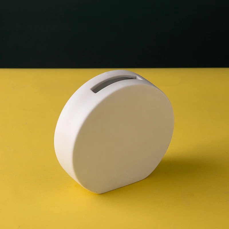 High-Grade Gilded White Black Round Vase Porcelain Interior Flower Furnishing Vase For Home Decor Ceramic