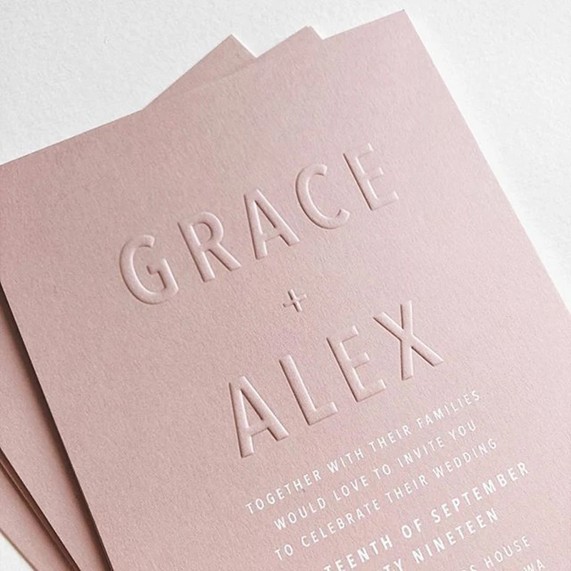 High quality Luxury Elegant gold foil embossed letterpress printing paper business cards