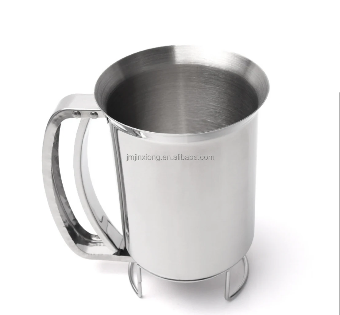 Waffles Muffin Mix Crepes Cupcake Handheld Home Stainless Steel Handheld Measuring Cake Dough Mixer Pancake Batter Dispenser