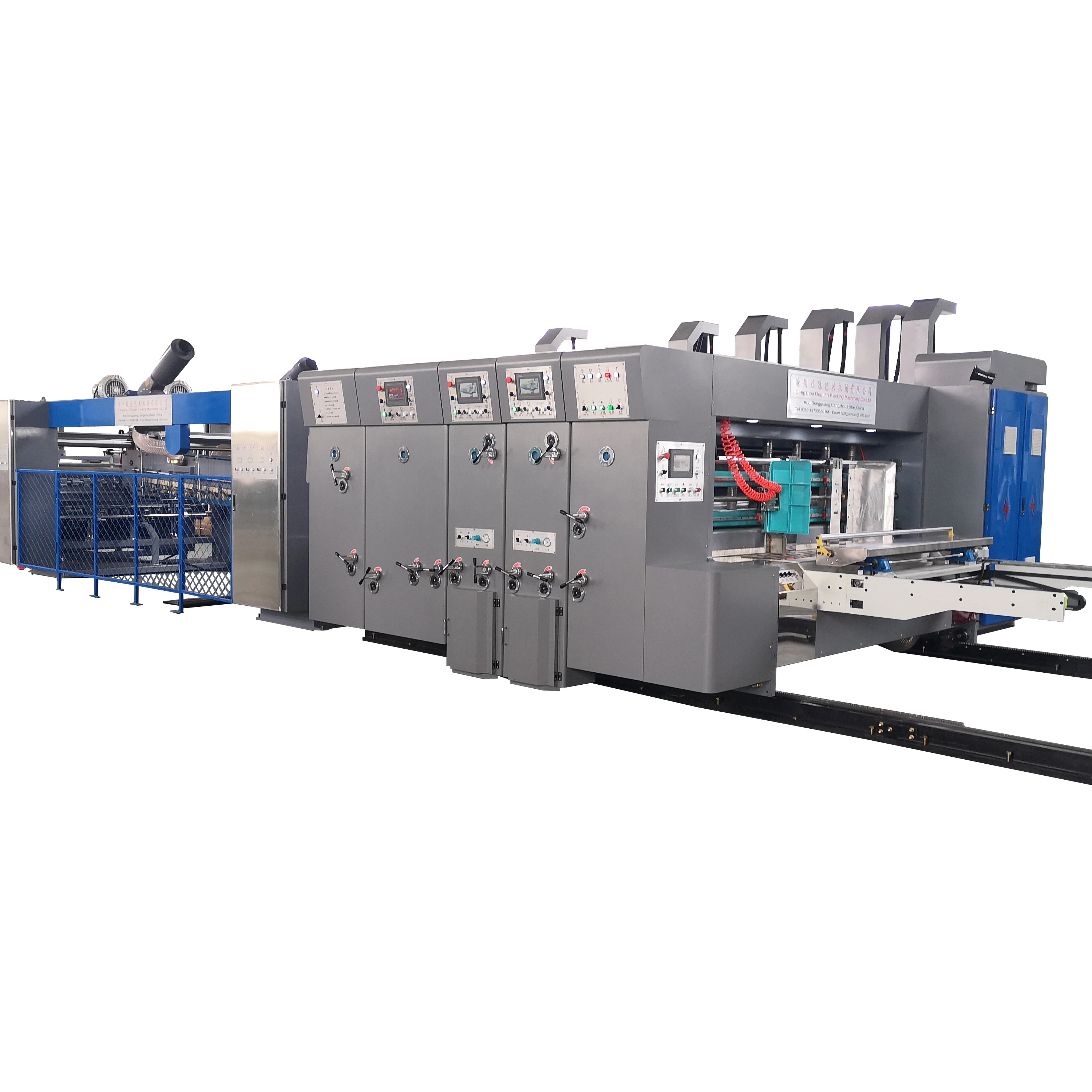 China popular flexo automatic pizza box making machine carton box   packaging  machine China equipment