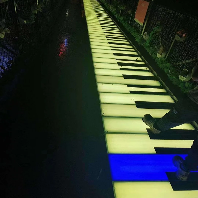 Led Piano Sensor Floor Lamp Waterproof Floor Floor Piano Light Music Stair Lamp Led Smart Lighting