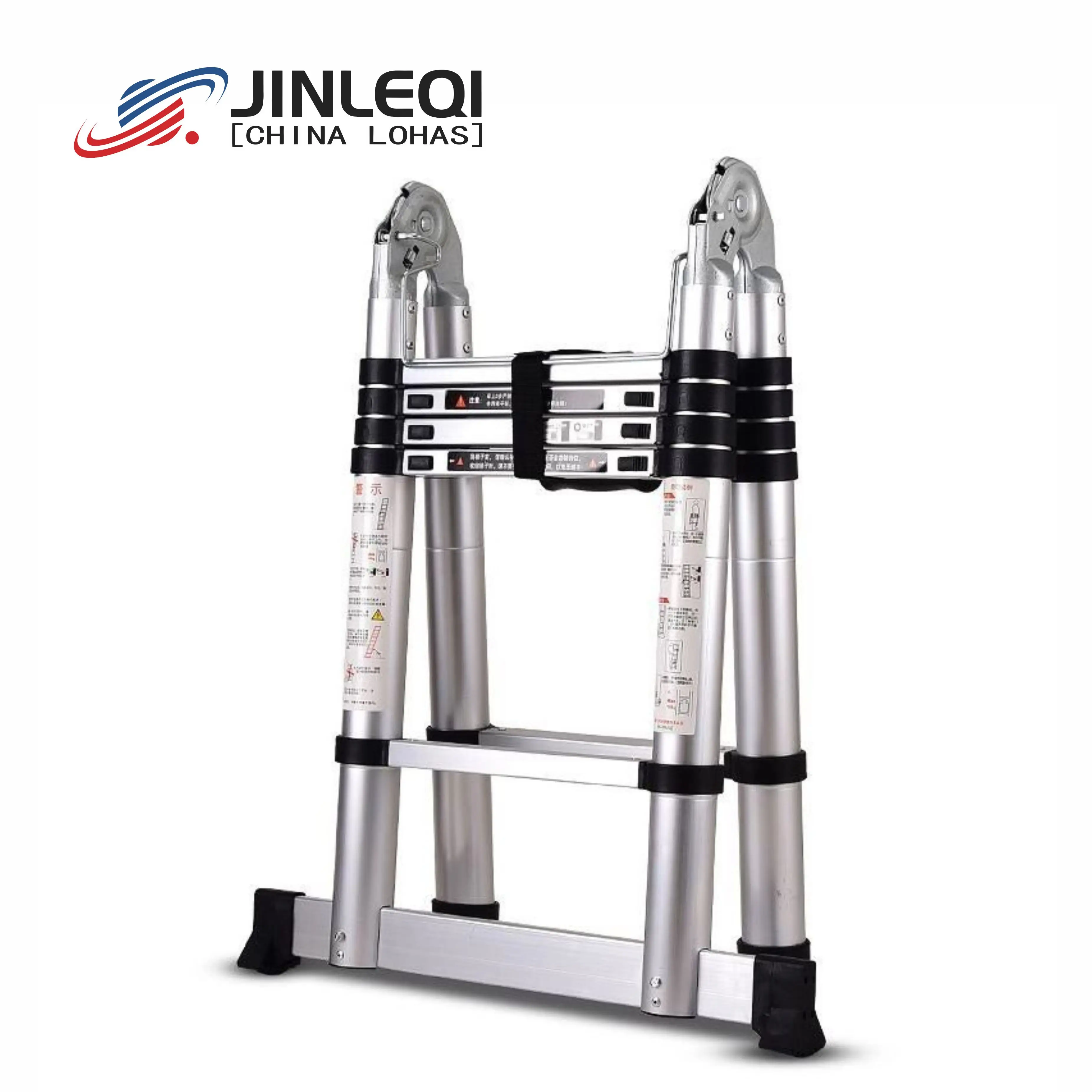 Telescopic Aluminum Alloy Step Ladder  Folding Multi Purpose  Extendable Extension Retractable Folding Stairs Ladder