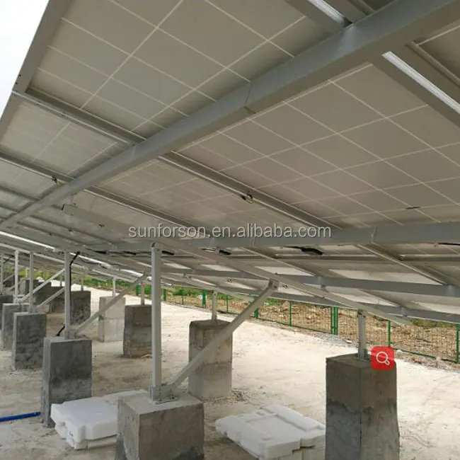 Concrete Foundation Solar Ground Mounting Kits 2 Panels In Portrait Solar Ground Mounting Racking System