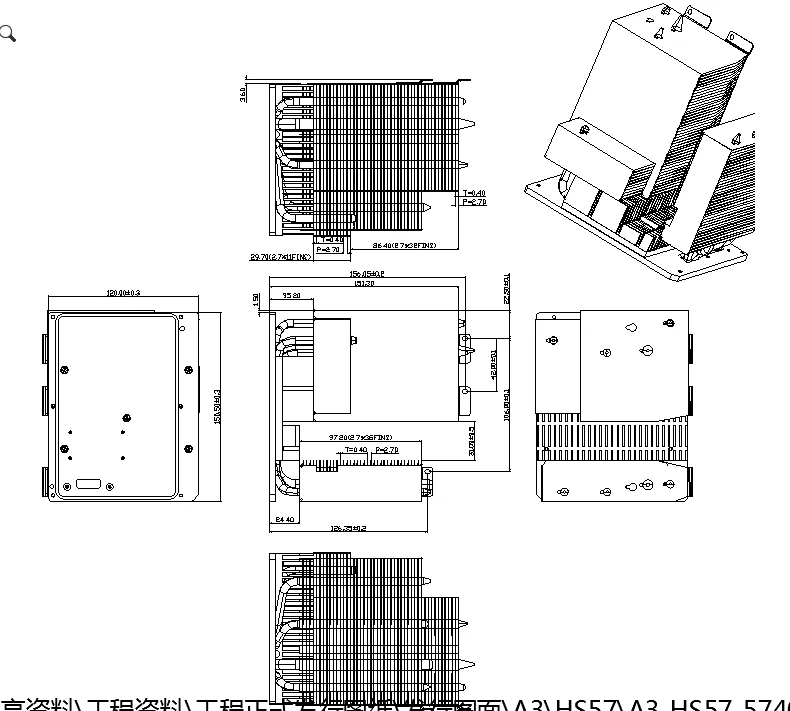 Hongyi Custom design aluminum Projector heatsink copper heat pipe folding zipper fin CPU cooler radiator soldering led heat sink