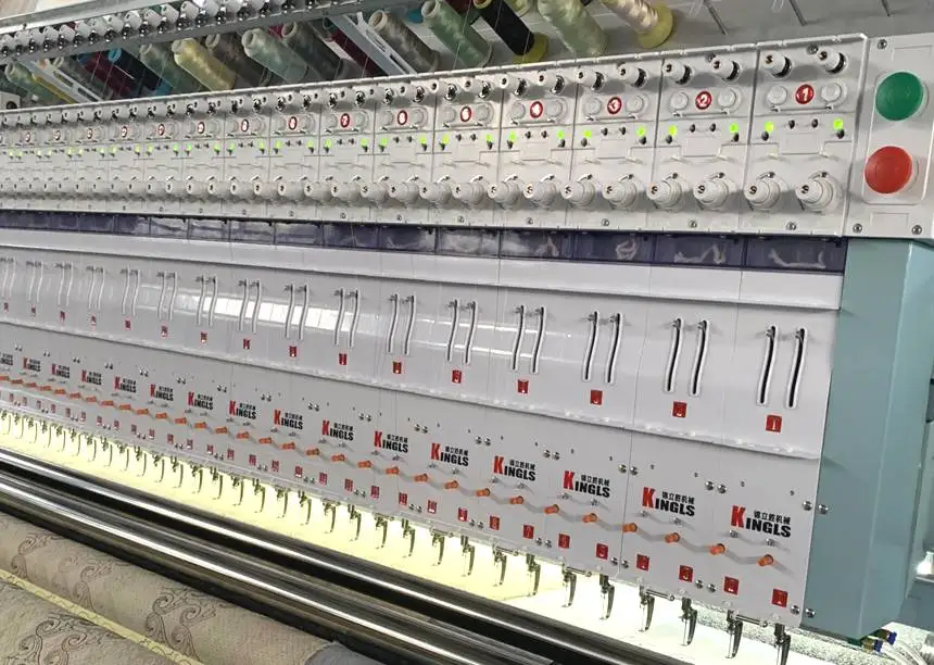 Multi needle quilting embroidery machine for quilt garment sofa cover and bedspread