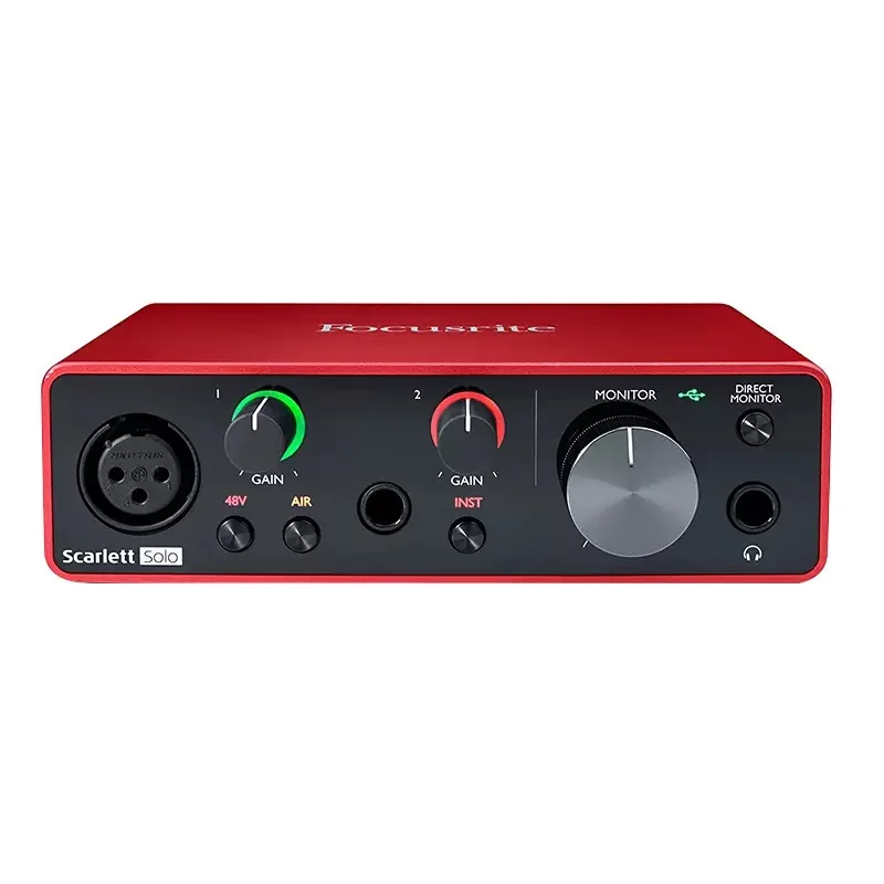 Focusrite Solo 3rd Gen Sound Card USB Audio Interface External Recording Guitar Headphone External Amplifier Mic Preamp original