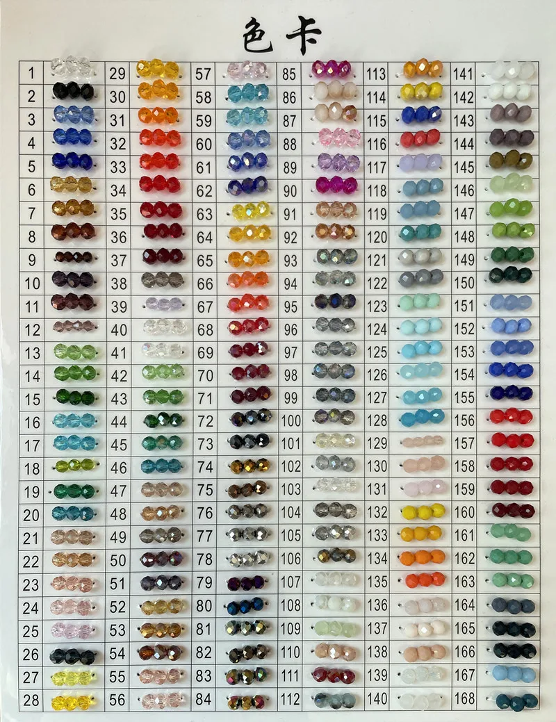 Factory price wholesale bicone Beads 2/3/4/5/6/8mm Colorful glass bicone crystal loose beads for jewelry making