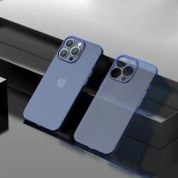 Dustproof Ultra Thin Lens Protection Mobile Phone Case Frosted Transparent Phone Cover for iPhone 12/13/14/pro/plus/pro max