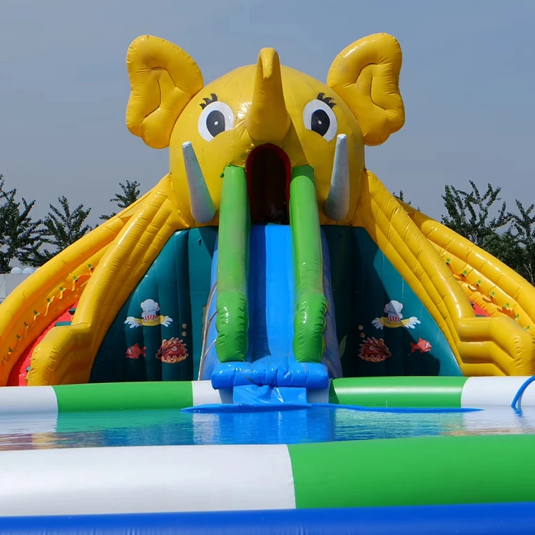 High Dual Water Slide Thrilling Commercial Inflatable Water Slide for Adults Outside Inflatable Games Swimming Pool Fun