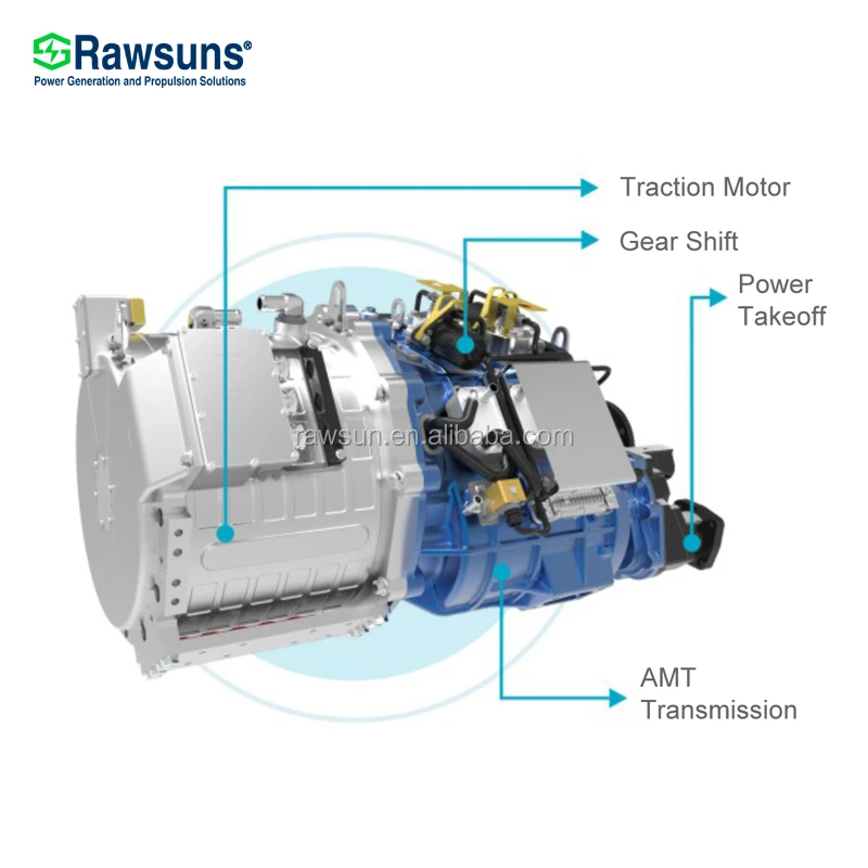 Electric axle with traction motor transmission speed reducer for 18 tons electric sanitation vehicle garbage truck sprinkler
