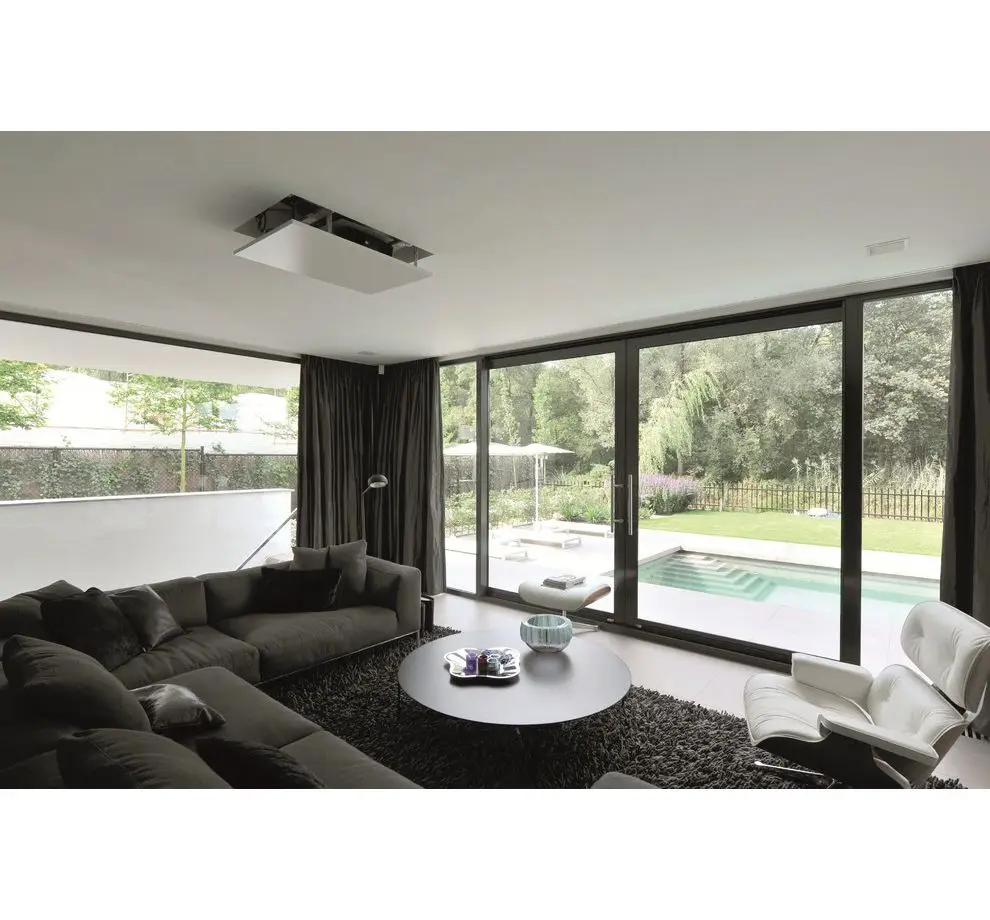 Sliding Tilt And Turn Frameless Aluminium Tempered Glass Window And Doors