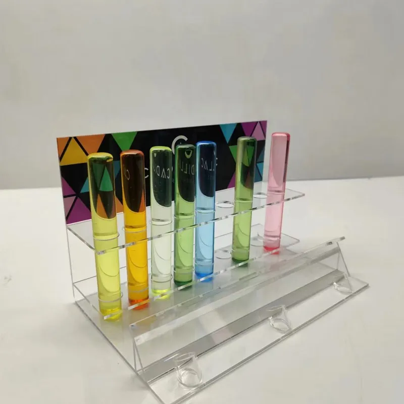 Acrylic Pen Holder Display Stand Clear Makeup Brush Rack Organizer Holder for Test Tube Nail Brush Eyebrow  Rack Display