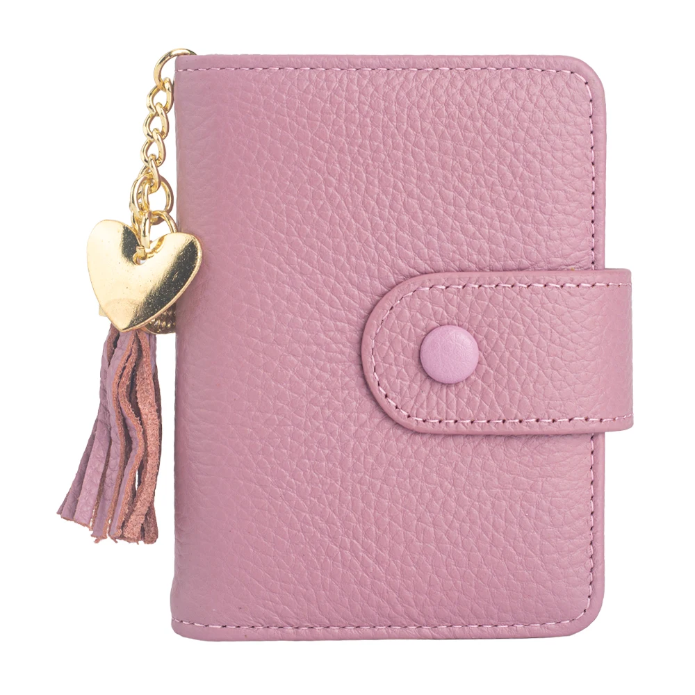 Full Grain Genuine Leather  Card Holder Button Card Bag 40 Slots for Credit Card/Driving Licence