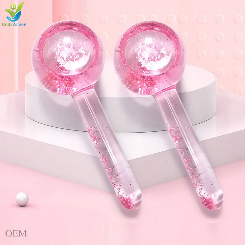 Wholesale Beauty Ice Hockey Energy Beauty Ball Facial Cooling Ice Globes Water Wave Face and Eye Massage Skin Care