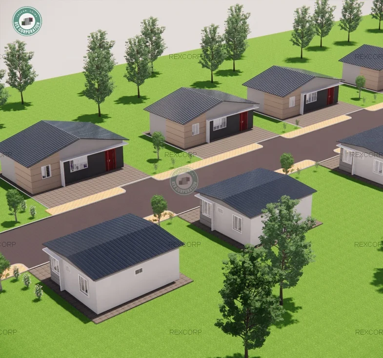 64sqm 3 Bed Modular Container Villa with Kitchen Fast Built Prefabricated Home Low Cost Prefab House in Cagayan