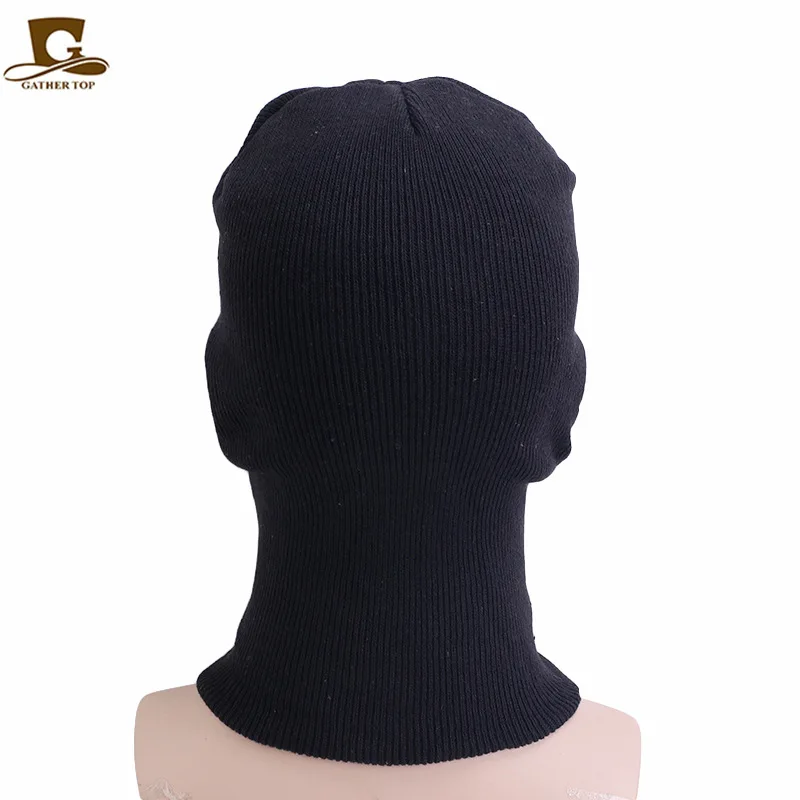 juding black three-hole knitted pirate hat dust-proof headcap JDB-10B