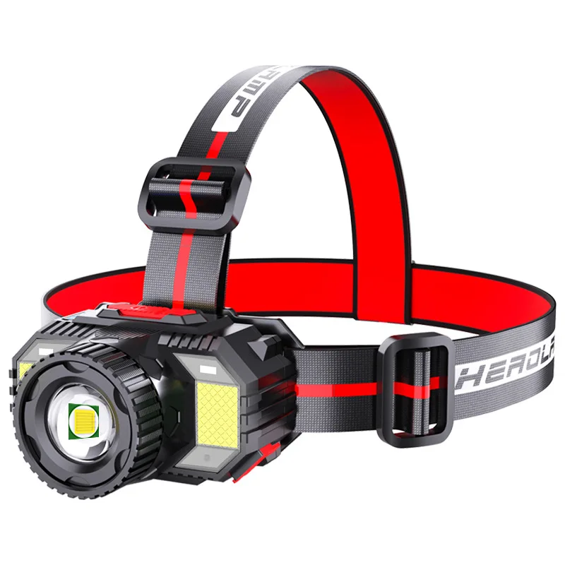 T6 Zoom Sensor Headlight Rechargeable High-Bright Headlight Head Torch  Headlight