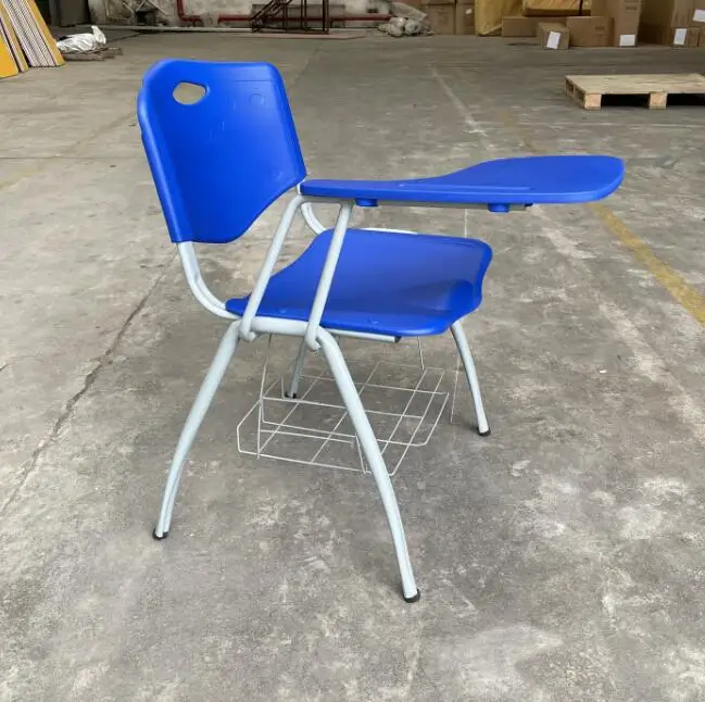 black plastic  Training Chair School  With Tablet Writing Pad