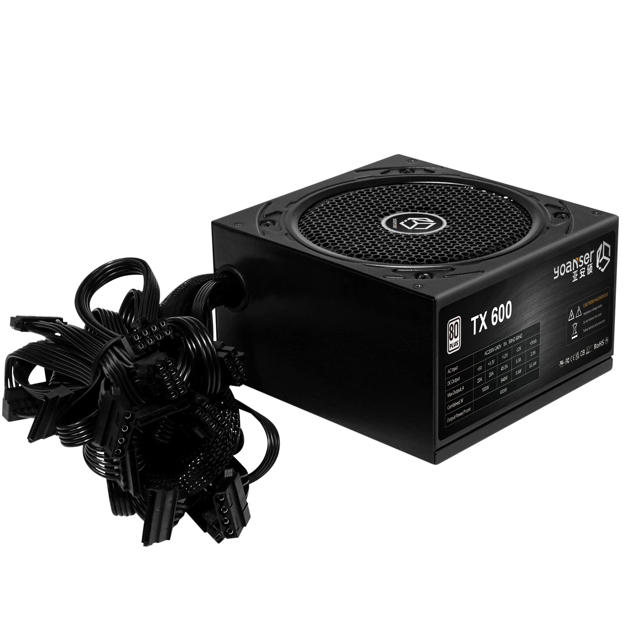 Хороший черный чехол 600 Вт компьютерный блок питания APFC 80plud переключения ПК блок питания 24pin 6 + 2pin 600w блок питания для материнской платы atx