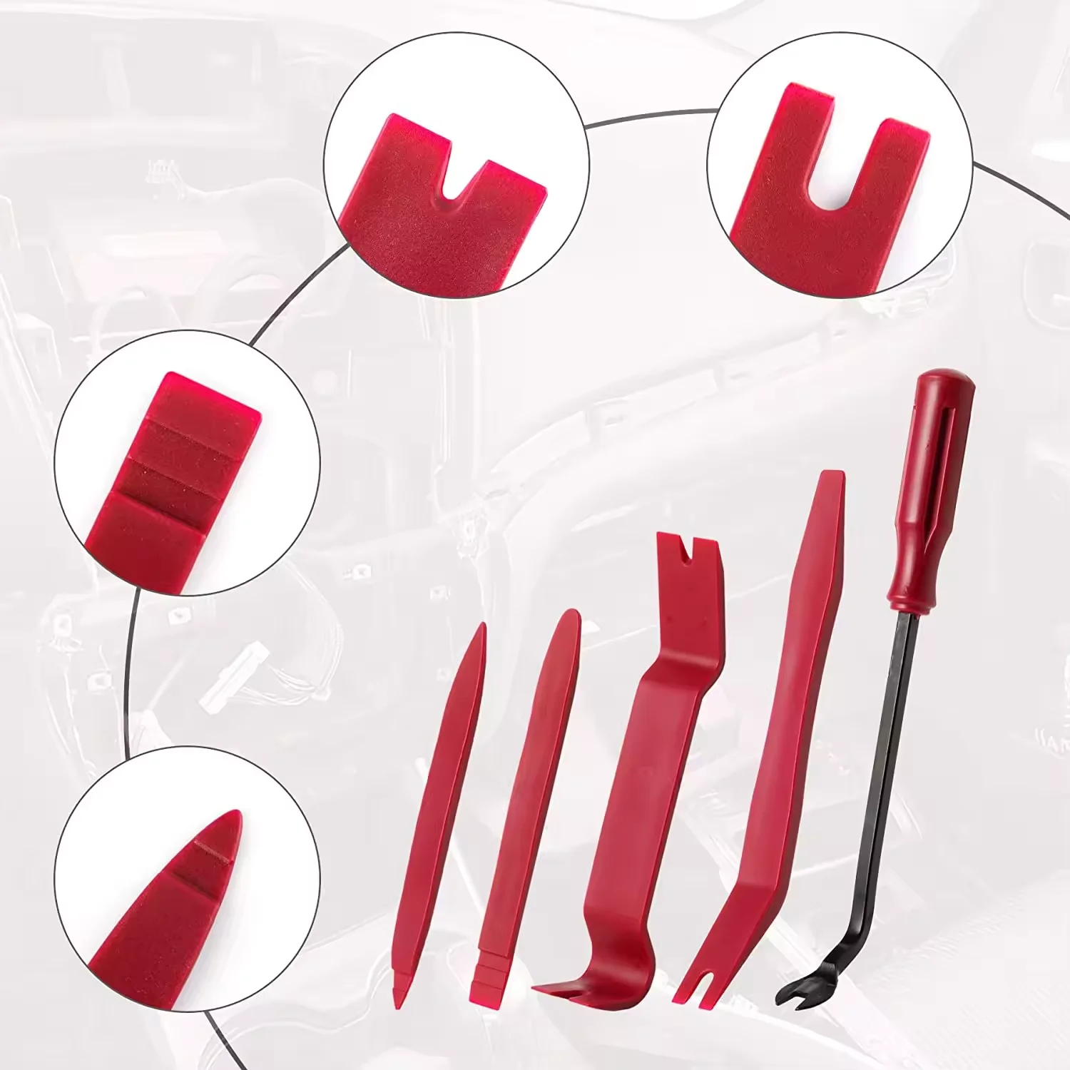Auto Door Clip Panel Trim Removal Tool Kits Audio Video Dashboard Dismantle Kits Installer Pry Tool
