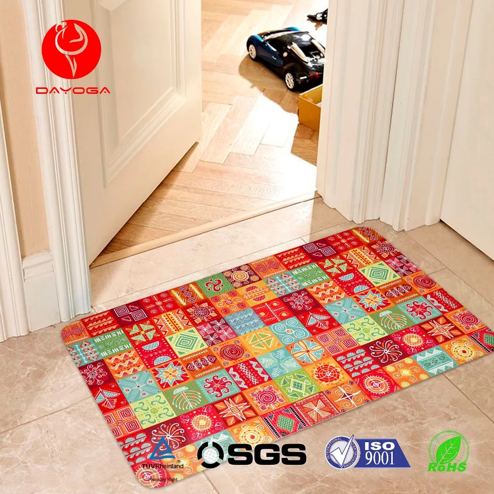 Door Mat Factory Fast Direct Good Quality Custom Printing Anti Slip Natural Rubber Door Mat Custom Thickness Foldable Home