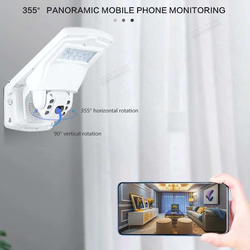 ALLTOP China Manufacturer ABS Ip65 Waterproof Wifi Wireless 3w 12w Outdoor Led CCTV Camera Street Light