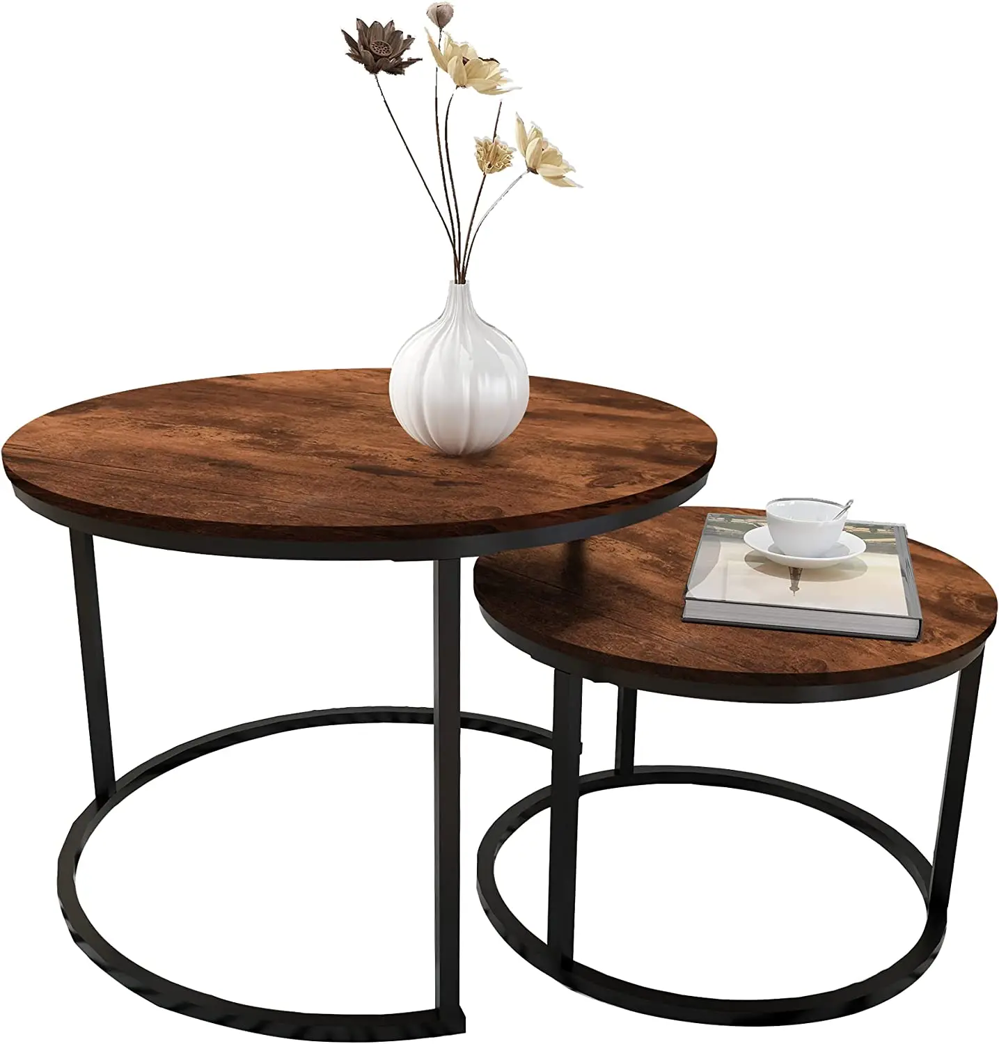 Cheap Round Coffee Table Set Living Room Furniture Wooden Top Square Luxury Wooden Coffee Table With Metal Frame