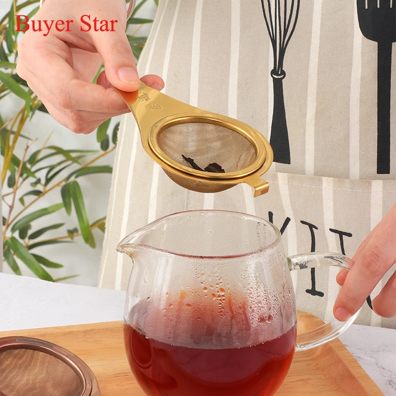 Buyer Star Round Side Single Net Stainless Steel Tea Infuser Filter Tea Strainer