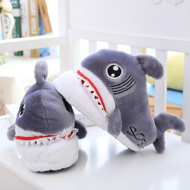 Shark Plush Slipper, Ins hot shark Indoor Slipper, Stuffed animal shark slipper