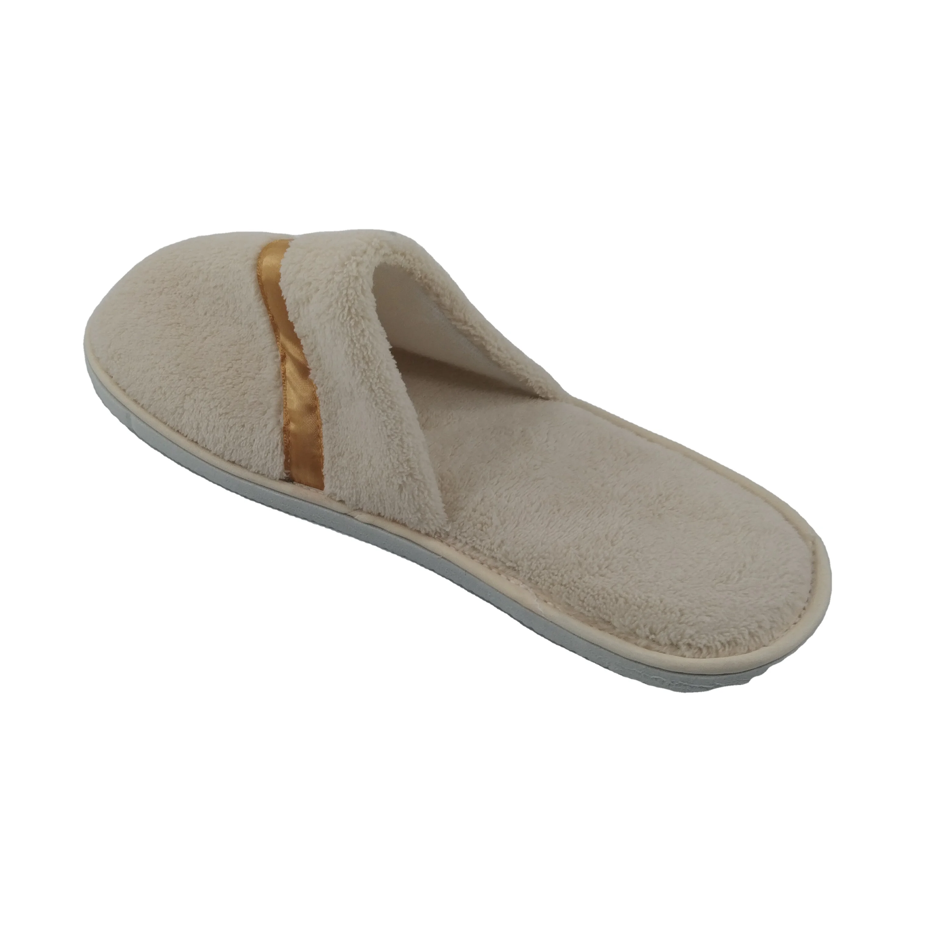 High Quality Soft Coral Velvet Closed Toe Slippers Customer Logo Soft Coral Fleece Disposable Hotel Slippers